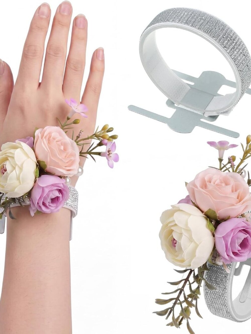 24 Pieces Wrist Corsage Bands Elastic Stretchable Corsage Wristlets Bracelets Pr